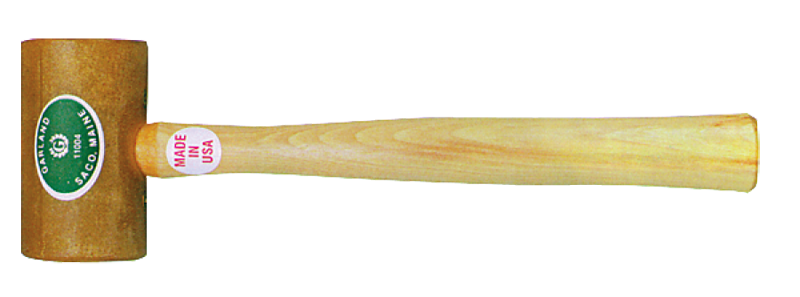 Garland Rawhide Mallet -- 11 oz; Hickory Handle; 2'' Head Diameter - Exact Tool & Supply