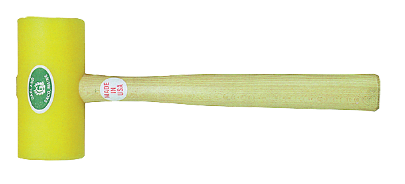 Garland Plastic Mallet -- 19 oz; Hickory Handle; 2-1/2'' Head Diameter - Exact Tool & Supply