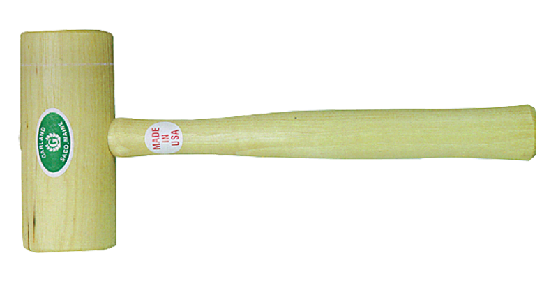 Garland Hardwood Mallet -- 22 oz; Hickory Handle; 2-3/4'' Head Diameter - Exact Tool & Supply