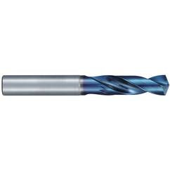 #2 Dia. × 6 mm Shank × 28 mm Flute Length × 66 mm OAL, Stub, 135°, Aqua Revo D, 2 Flute, External, Solid Carbide Drill - Exact Tool & Supply