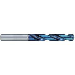 #7 Dia. × 6 mm Shank × 40 mm Flute Length × 82 mm OAL, Jobber, 135°, Aqua Revo D, 2 Flute, External, Solid Carbide Drill - Exact Tool & Supply