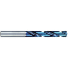 3/32″ Dia. × 3 mm Shank × 18 mm Flute Length × 49 mm OAL, Jobber, 135°, Aqua Revo D, 2 Flute, External, Solid Carbide Drill - Exact Tool & Supply