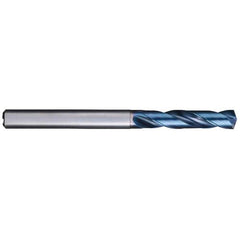 #3 Dia. × 6 mm Shank × 28 mm Flute Length × 66 mm OAL, 3XD, 140°, Aqua Revo D, 2 Flute, Internal, Solid Carbide Drill - Exact Tool & Supply