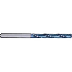 #3 Dia. × 6 mm Shank × 44 mm Flute Length × 82 mm OAL, 5XD, 140°, Aqua Revo D, 2 Flute, Internal, Solid Carbide Drill - Exact Tool & Supply