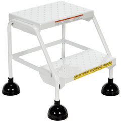 Spring Loaded Roll Ladder Perf 2 Stp Wht - Exact Tool & Supply