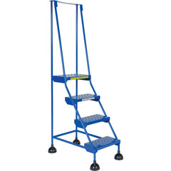 Spring Loaded Roll Ladder Perf 4 Stp Blu - Exact Tool & Supply
