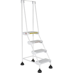 Spring Loaded Roll Ladder Perf 4 Stp Wht - Exact Tool & Supply