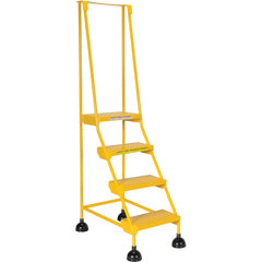 Spring Loaded Roll Ladder Perf 4 Stp Yel - Exact Tool & Supply