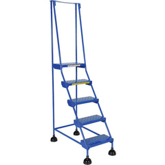 Spring Loaded Roll Ladder Perf 5 Stp Blu - Exact Tool & Supply