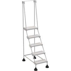 Spring Loaded Roll Ladder Perf 5 Stp Wht - Exact Tool & Supply