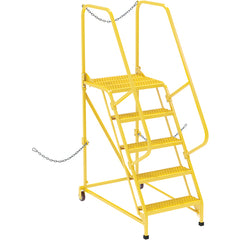 ‎Semi-Trailer Access Ladder - 5-Grip Step Yellow - 350# - Exact Tool & Supply