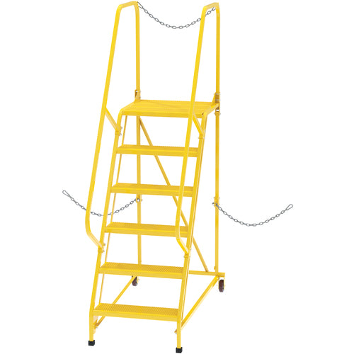 ‎Semi-Trailer Access Ladder - 6-Perf Step Yellow - 350# - Exact Tool & Supply