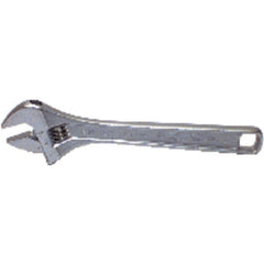 1 1/8″ Opening-8″ Overall Length - Chrome Plated Adjustable Wrench - Exact Tool & Supply