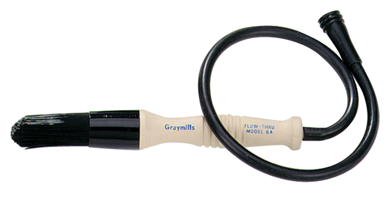 Flow-Thru Parts Brush - includes 27" hose - Exact Tool & Supply
