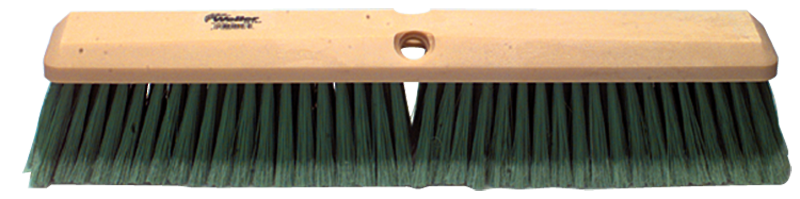 24" - Green Fine Perma Sweep Broom With Handle - Exact Tool & Supply