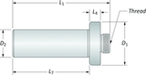 1" SS x 7/8-20 Thread Mount - Boring Head Shank - Exact Tool & Supply