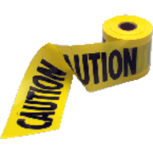 200 feet × 3″ Yellow / Black Caution Tape - Exact Tool & Supply