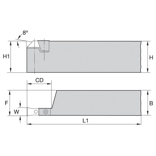 32250110500 W LG HOLDER FOR GROOVING - Exact Tool & Supply