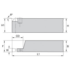 32250110500 W LG HOLDER FOR GROOVING - Exact Tool & Supply