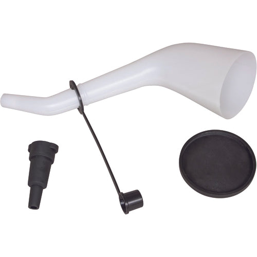 Offset Funnel with Spout Cap and Lid - Exact Tool & Supply