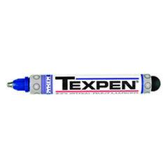Texpen Medium Marker - Stainless Steel Ball Tip - Blue - Exact Tool & Supply