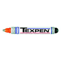 Texpen Medium Marker - Stainless Steel Ball Tip - Orange - Exact Tool & Supply