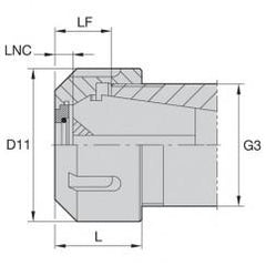 LNABER40M LOCKNUT-COOLANT STYLE - Exact Tool & Supply