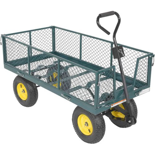Landscape Cart With Fold Down Side 1K lb - Exact Tool & Supply