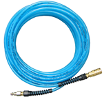 #PFE60256T - 3/8 MPT x 25 Feet - Light Blue Thermoplastic - 2 Fitting(s) - Air Hose - Exact Tool & Supply