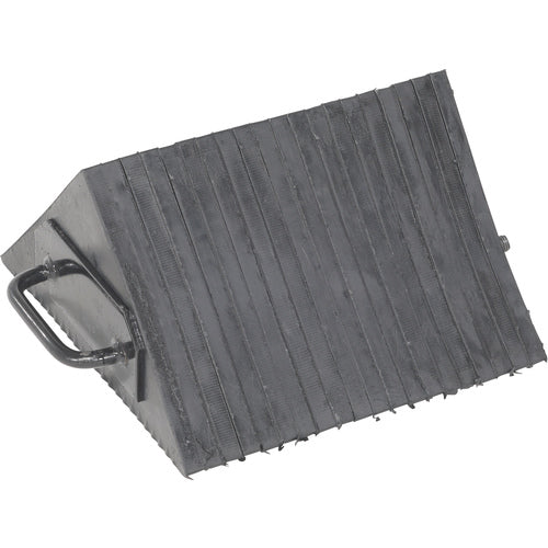 Laminated Rubber Wheel Chock With Grips - Exact Tool & Supply