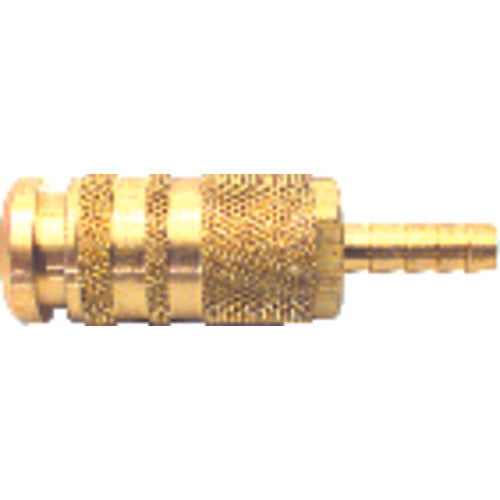 Model 15C90B4H–1/4″ Hose Barb–1/4″ Body Size - Automatic Combo Coupler - Exact Tool & Supply