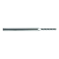 1.5mm Dia. x 75mm Overall Length 3-Flute Square End Solid Carbide SE End Mill-Round Shank-Center Cut-Amorphous Diamond - Exact Tool & Supply