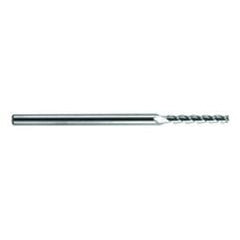 1.5mm Dia. x 75mm Overall Length 3-Flute Square End Solid Carbide SE End Mill-Round Shank-Center Cut-Amorphous Diamond - Exact Tool & Supply