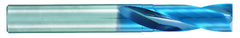 0.28125 Dia. - X 70mm OAL - Stub-Carbide-Drill-Aqua EX Coated - Exact Tool & Supply