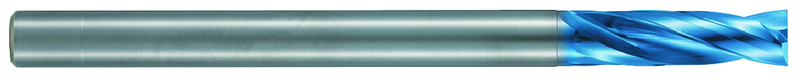 4mm Dia. - X 100mm OAL - 10XD-Carbide-Drill-Aqua EX Coated - Exact Tool & Supply