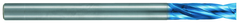 4mm Dia. - X 100mm OAL - 10XD-Carbide-Drill-Aqua EX Coated - Exact Tool & Supply