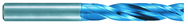 10.2mm Dia. - X 110mm OAL 4xD-Carbide-Drill -Aqua EX Coated - Exact Tool & Supply