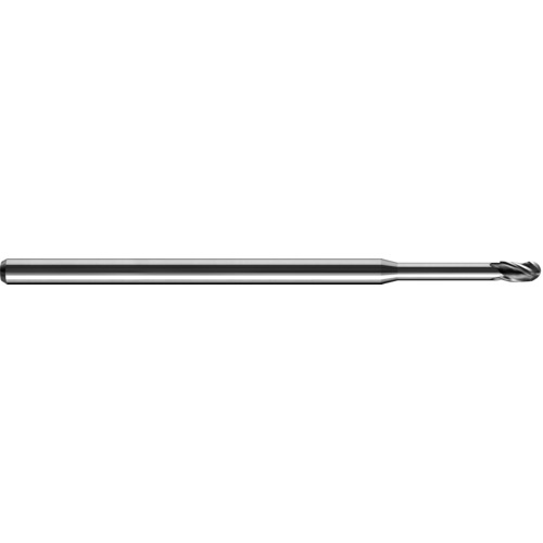 ‎0.09″ Dia. × 1/8″ Shank × 0.135″ DOC × 2-1/2″ OAL, Carbide TA, Spiral , 3 Flute, 30° Helix, Ballnose End Mill - Exact Tool & Supply