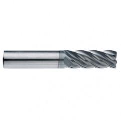 1/2" Dia. - 1" LOC - 3" OAL - .030 Radius 5 FL Carbide End Mill-AlCrN-X - Exact Tool & Supply