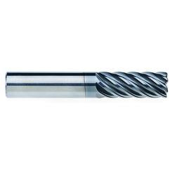 1/2" Dia. - 1-1/4" LOC - 3" OAL - .015 CR 7FL Carbide End Mill - AlCrNx - Exact Tool & Supply