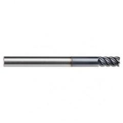 1/8" Dia. - 1/4" LOC - 1-1/2" OAL - .015 Radius 5 FL Carbide End Mill-AlTiN-x - Exact Tool & Supply