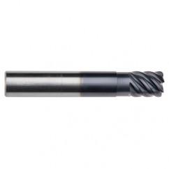 3/16" Dia. - 3/8" LOC - 3" OAL - .015 Radius 5 FL Carbide End Mill-Uncoated - Exact Tool & Supply
