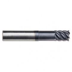 3/8" Dia. - 7/8 LOC - 4" OAL - .030 Radius 6 FL Carbide End Mill-Uncoated - Exact Tool & Supply