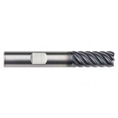 1/2" Dia. - 1-1/4" LOC - 3" OAL - .015 Radius 6 FL Carbide End Mill-AlTiN-x - Exact Tool & Supply