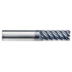 1/2" Dia. - 1-1/4" LOC - 3" OAL - .015 Radius 6 FL Carbide End Mill-AlTiN-x - Exact Tool & Supply