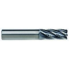 16mm Dia. - 50mm LOC - 108mm OAL - 1mm CR 6FL Carbide End Mill - AlCrNx - Exact Tool & Supply