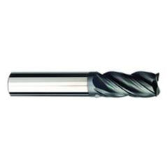 1/2 Dia. x 3 Overall Length 4-Flute .060 C/R Solid Carbide SE End Mill-Round Shank-Center Cut-AlCrN-X - Exact Tool & Supply