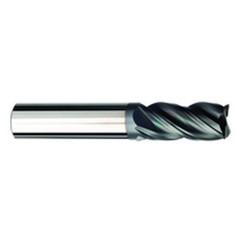 5/16 Dia. x 2 Overall Length 4-Flute .015 C/R Solid Carbide SE End Mill-Round Shank-Center Cut-AlCrN-X - Exact Tool & Supply