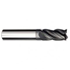 1/2 Dia. x 5 Overall Length 4-Flute .060 C/R Solid Carbide SE End Mill-Round Shank-Center Cut-AlCrN-X - Exact Tool & Supply