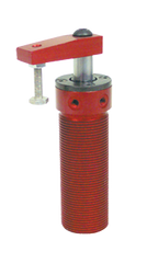 Round Threaded Body Pneumatic Swing Cylinder - #8415 .50'' Vertical Clamp Stroke - With Arm - RH Swing - Exact Tool & Supply